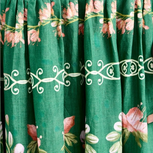 Agua by Agua Bendita Lima Esmeralda Floral Linen Maxi Dress - Picture 6 of 11